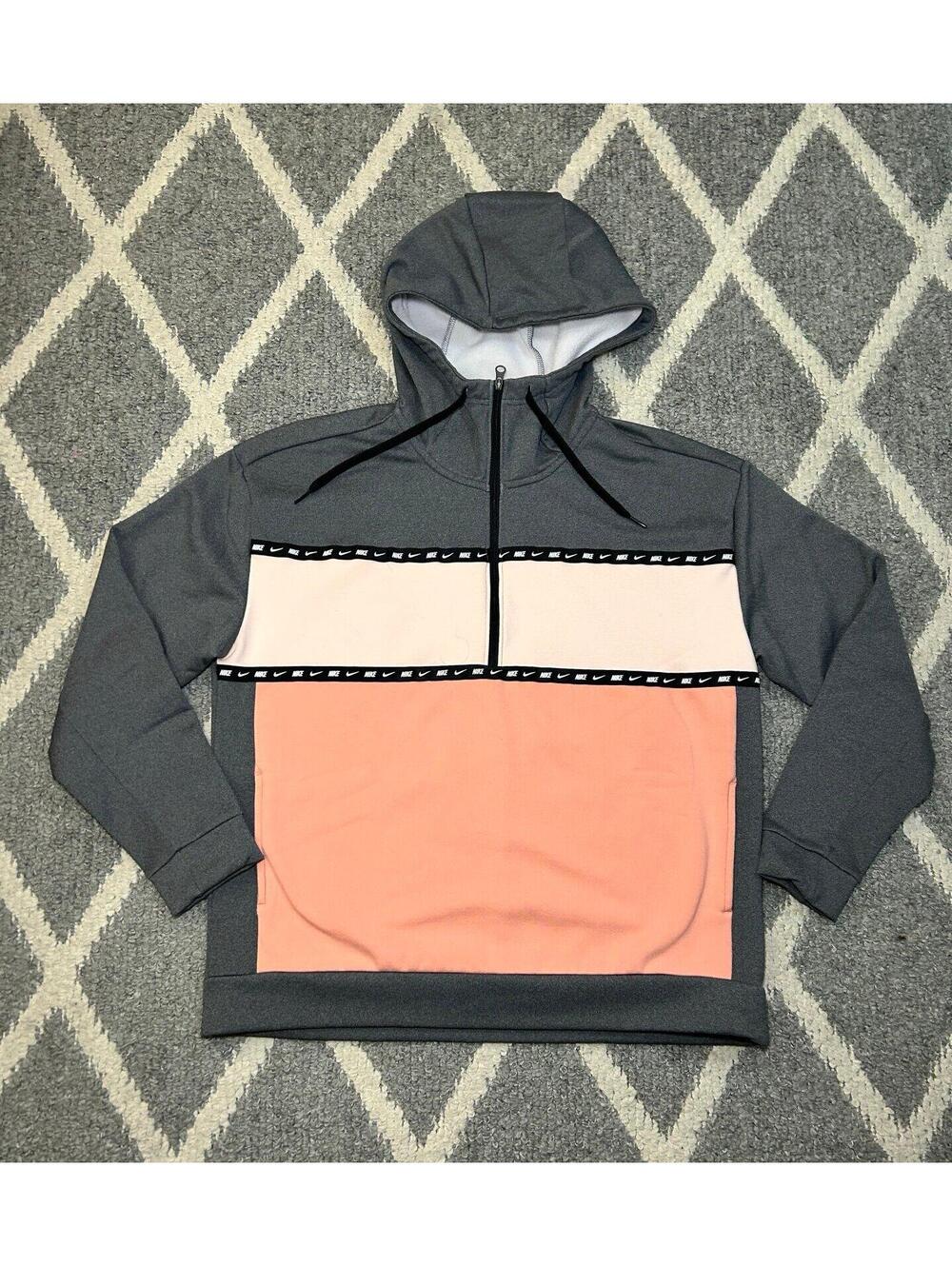 NIKE Women's Therma-FIT Colorblocked Half-Zip Training Hoodie size Small
